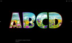 Learn ABCs with flower pattern letters